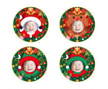 산타,루돌프,산타 요정 합성 라벨