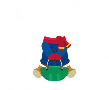 썰매 타는 아이 합성이미지