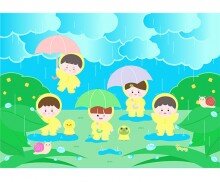 비 오는 날 배경