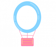 하늘 열기구 가랜드