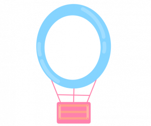 하늘 열기구 가랜드