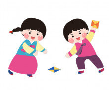 딱지치기하는 아이들