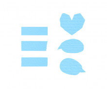 하늘색 꾸미기 스티커