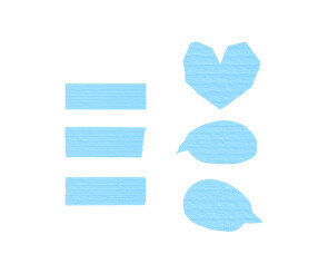 하늘색 꾸미기 스티커