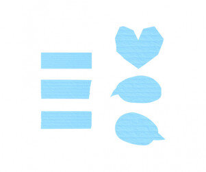 하늘색 꾸미기 스티커