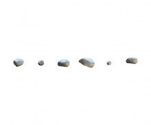 눈 쌓인 징검다리