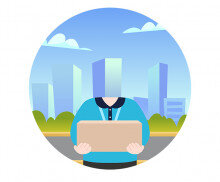 택배기사 합성 라벨