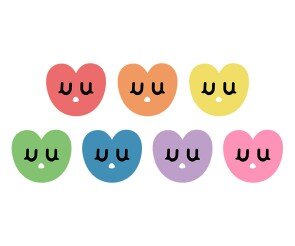 표정 있는 하트