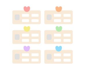 나를 소개해요(하트)(문구없음)