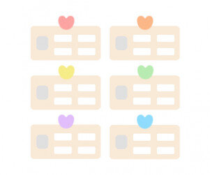 나를 소개해요(하트)(문구없음)