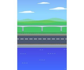 도로 배경 세로(자동차 없는)