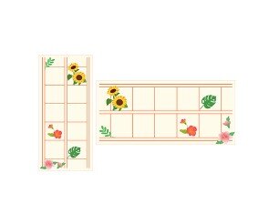 여름에 만나는 꽃 원고지 레터링(문구없음)