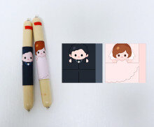 신랑 신부 소시지 라벨