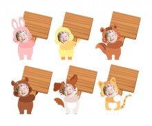 동물 합성이미지(푯말)