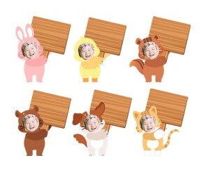 동물 합성이미지(푯말)