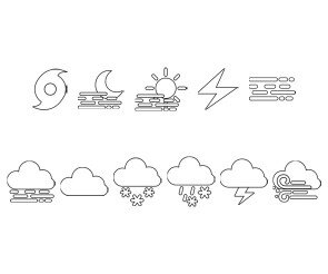 날씨 아이콘 색칠 모음1