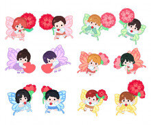 카네이션 든 나비