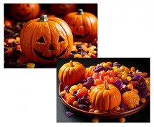 할로윈 사탕 배경