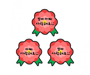 엄마,아빠 사랑해요 카네이션 토퍼