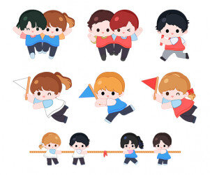 운동회 하는 아이