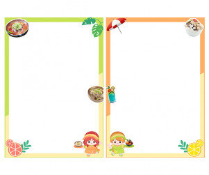 여름 음식 가게 테두리