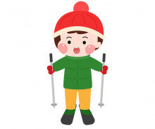 스키 타는 남아