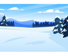 눈 내린 산 배경