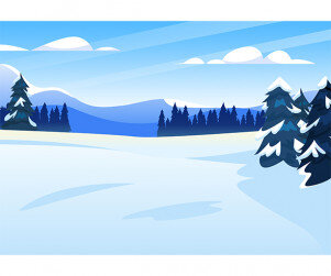 눈 내린 산 배경