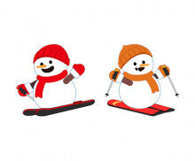 스키 타는 눈사람