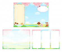 동물 숲속 팜플렛