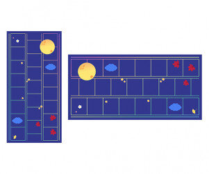 달님 제 소원을 들어주세요 원고지 레터링(문구없음)