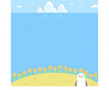 해바라기와 바다 메모지