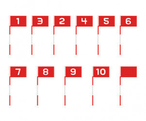 사각 깃발(빨강)