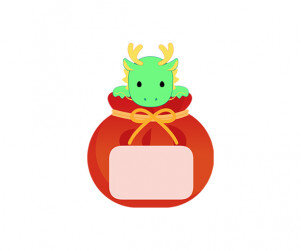 복주머니 속 청룡 라벨