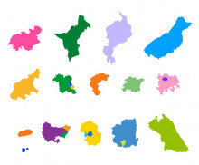 우리나라 도별 지도(도 개별)