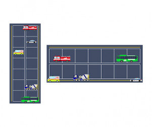 도움을 주는 교통기관 원고지 레터링(문구없음)