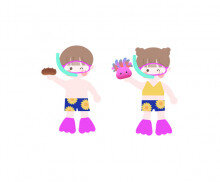 잠수하는 아이