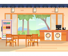 삼계탕 가게 배경