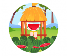 수박 여자아이 합성 라벨