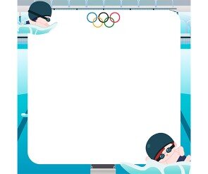 올림픽 수영 메모지