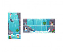 계곡에 왔어요 원고지 레터링(문구없음)