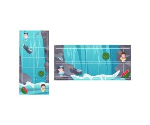 계곡에 왔어요 원고지 레터링(문구없음)