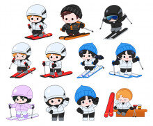 스키장에 있는 아이