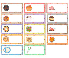 과자파티 이름표(메뉴)(문구없음)