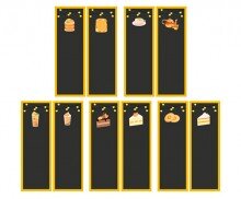 귤 카페 메뉴별 메뉴판(문구없음)