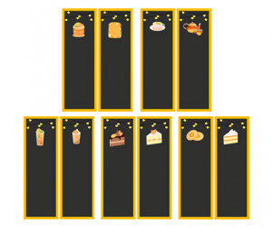 귤 카페 메뉴별 메뉴판(문구없음)