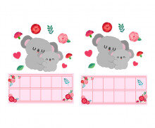 사랑해요 감사해요 원고지 레터링(문구없음)