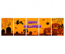 HAPPY HALLOWEEN 가로 배너(주황) 만들기