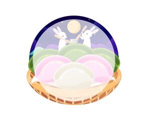 달토끼 송편 라벨(바구니)