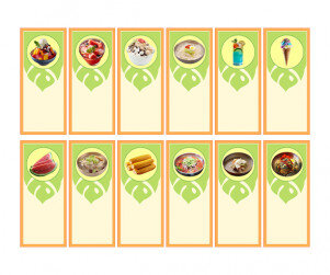 여름 음식 가게 개별 메뉴판(문구없음)